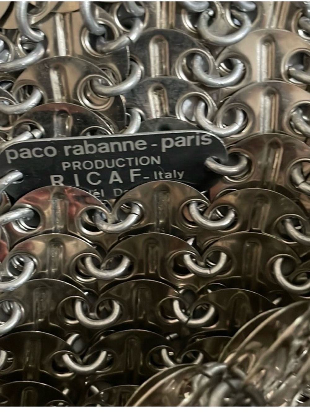 Silver Chainmail Shoulder -paco rabanne - Picture 3 of 4